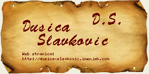Dušica Slavković vizit kartica